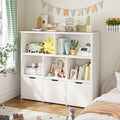 Bexfil Kids Bookshelf and Toy Storage, Kids Toy Storage Organizer, Toy Storage Cabinet with Toy Shelf, Toddler Bookshelf Toy Organizer and Storage Bins
