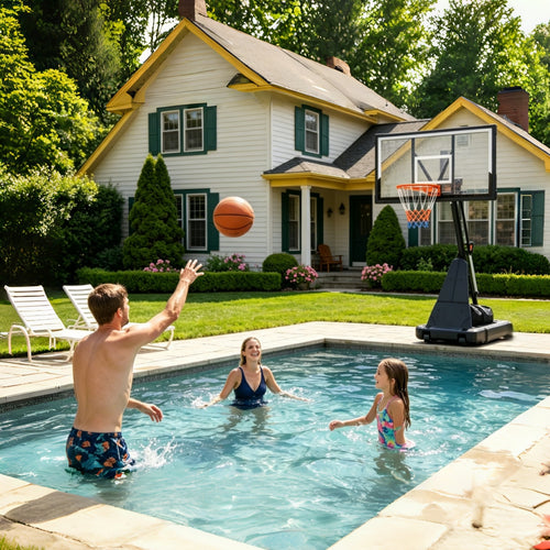 Bexfil 44 inch Portable Basketball Hoop, Adjustable 5.3-10 ft Height with Shatterproof PC Backboard, Outdoor Goal System for Kids & Adults