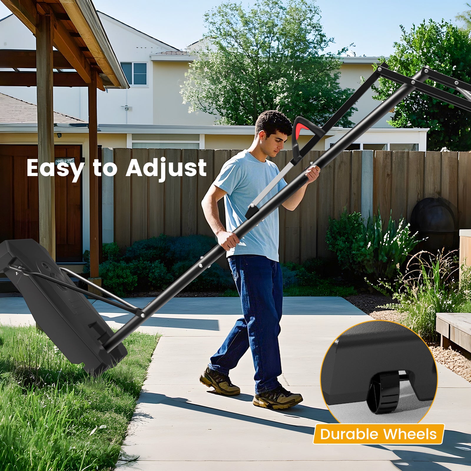 FirstAsk Adjustable Portable Basketball Hoop 3.9-8.5 ft HDPE Backboard for Kids, Outdoor and Indoor Courts