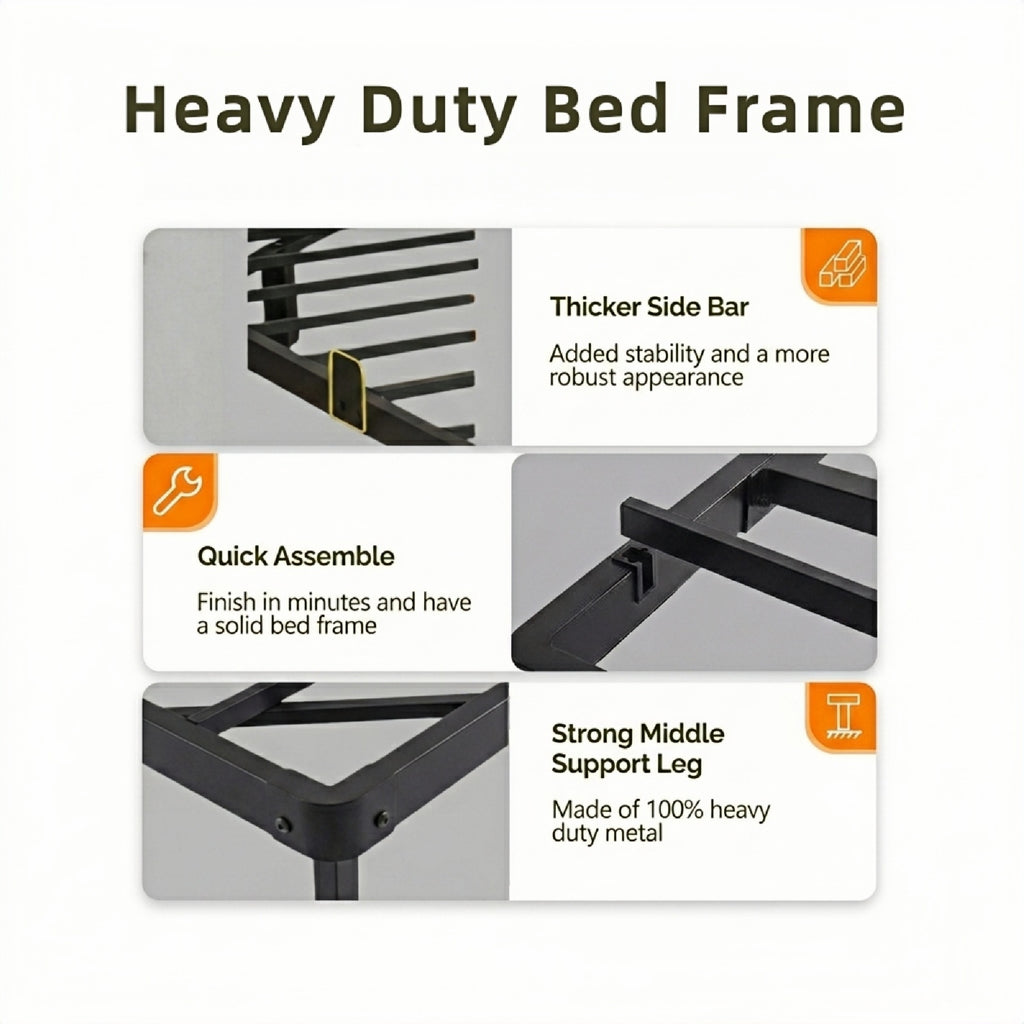 Bexfil Queen Size LED Floating Bed Frame with Remote Control and Charging Station, No Box Spring Needed, Easy to Assemble