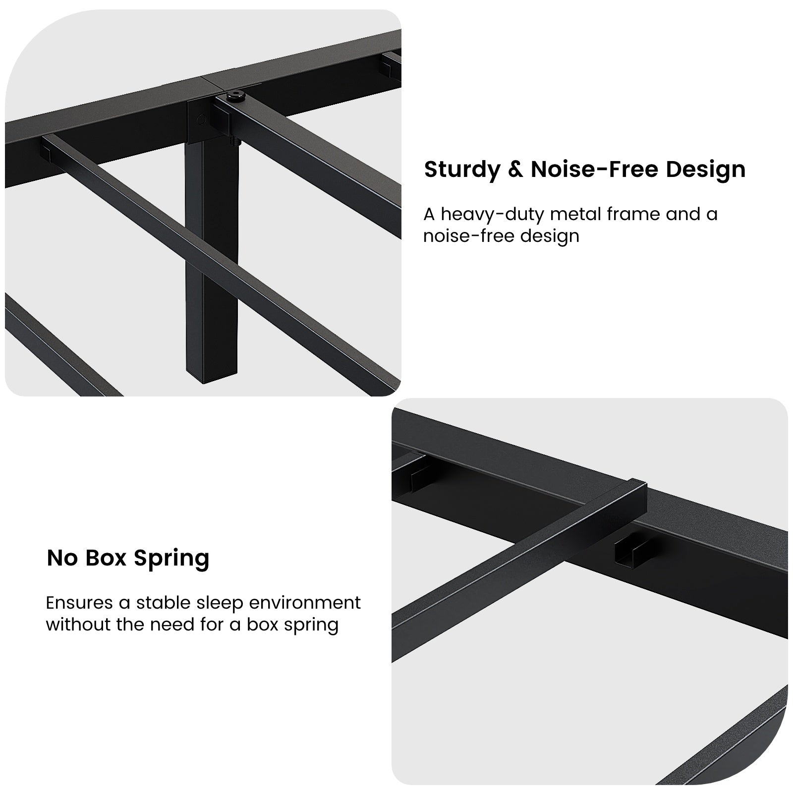 Bexfil Full Bed Frame with Storage Headboard and LED Light, Metal Platform Bed Station with Charging Station & LED, Noise-Free, No Box Spring Needed