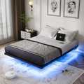 Dayago Floating Bed Frame Full Size with Smart LED Lights and Charging Station, Standard Bed Frames